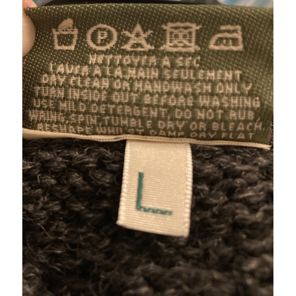 Carraig Donn Irish Sweater Vest Fisherman Cable Knit 100% Wool Gray Large US10 - Picture 7 of 9